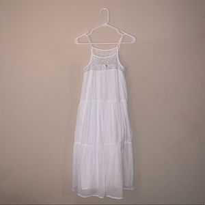 Gap white linen dress with crochet on the top